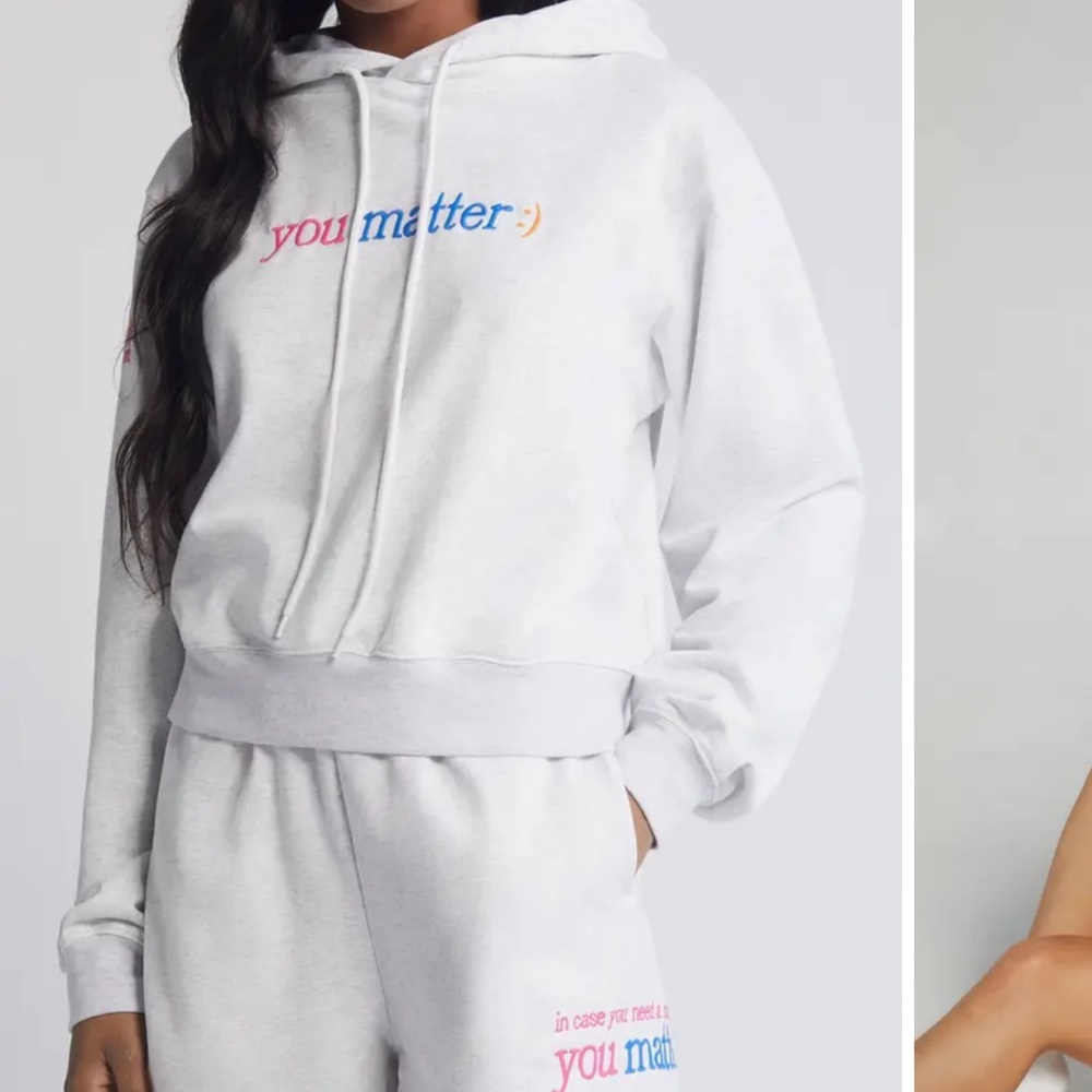 Small. You matter hoodie. Gray. The Mayfair group